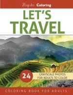 Let's Travel: Grayscale Photo Coloring for Adults