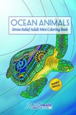 Ocean Animals: Stress Relief Adult Mini Coloring Book