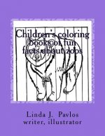 Children's coloring books of fun facts about zoos