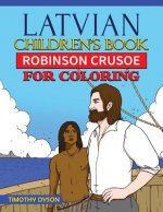 Latvian Children's Book: Robinson Crusoe for Coloring