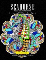 Sea horse adult coloring books: Mandala and sea animals patterns