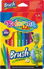 Flamastry pędzelkowe Colorino Kids 10 kolorów