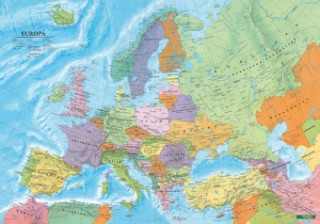 Europe - Political Map Flat in a Tube 1:6 000 000