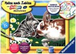 Ravensburger Malen nach Zahlen 27840 - Kätzchen und Häschen - Kinder ab 7 Jahren