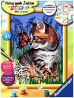 Ravensburger Malen nach Zahlen 28651 - Katze mit Schmetterling - Kinder ab 9 Jahren
