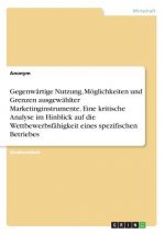 Gegenwärtige Nutzung, Möglichkeiten und Grenzen ausgewählter Marketinginstrumente. Eine kritische Analyse im Hinblick auf die Wettbewerbsfähigkeit ein