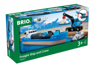 Containerschiff mit Kranwagen
