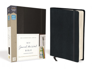 NIV, Journal the Word Bible, Hardcover, Black, Red Letter, Comfort Print