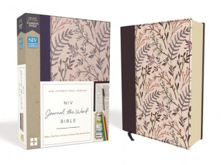 NIV, Journal the Word Bible, Cloth over Board, Pink Floral, Red Letter, Comfort Print