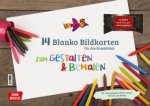 14 Blanko Bildkarten zum Gestalten & Bemalen für das Kamishibai