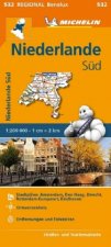 Michelin Niederlande Süd. Straßen- und Tourismuskarte 1:200.000