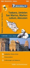 Michelin Toskana, Umbrien, San Marino, Marken, Latium, Abruzzen. Straßen- und Tourismuskarte 1:400.000