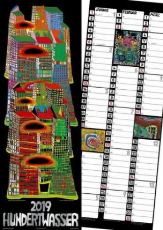 Hundertwasser Streifenkalender Art 2019