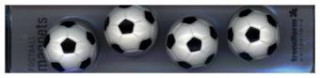 Magnete FOOTBALL 4er Set weiss/schwarz