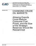 Changing crude oil markets: allowing exports could reduce consumer fuel prices, and the size of the strategic reserves should be reexamined: repor