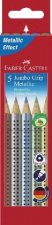 Faber-Castell Buntstift Jumbo Grip Metallic 5er Etui