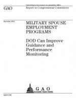 Military spouse employment programs: DOD can improve guidance and performance monitoring: report to congressional committees.