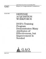 Defense acquisition workforce: DODs training program demonstrates many attributes of effectiveness, but improvement is needed.