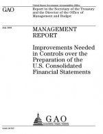 Management report~: ~improvements needed to controls over the preparation of the U.S. consolidated financial statements: report to the Sec