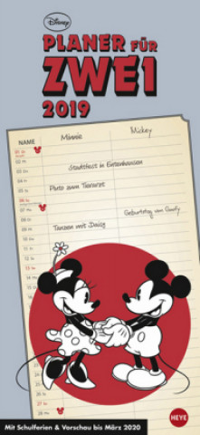 Mickey Mouse & Minnie Planer für zwei 2019