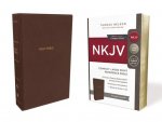 NKJV, Reference Bible, Compact Large Print, Leathersoft, Brown, Red Letter, Comfort Print