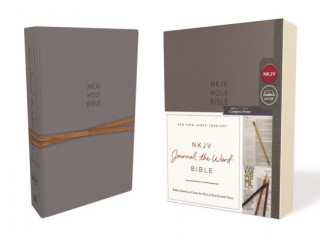 NKJV, Journal the Word Bible, Cloth over Board, Gray, Red Letter, Comfort Print