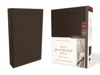 NKJV, Journal the Word Bible, Bonded Leather, Brown, Red Letter, Comfort Print (Thomas Nelson)(Twarda)