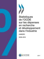Statistiques de l'OCDE sur les depenses en recherche et developpement dans l'industrie 2017