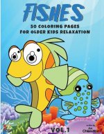 Fishes 50 Coloring Pages For Older Kids Relaxation Vol.1