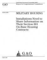 Military housing: installations need to share information on their Section 801 on-base housing contracts: report to congressional commit