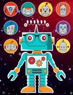 Robots Sticker Album 2 For Boys: 100 Plus Pages For PERMANENT Sticker Collection, Activity Book For Boys - 8.5 by 11