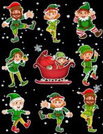 Christmas Holiday Sticker Album Dancing Elves: 100 Plus Pages For PERMANENT Sticker Collection, Activity Book For Boys and Girls - 8.5 by 11
