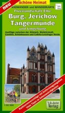 Radwander- und Wanderkarte Flusslandschaft Elbe. Burg, Jerichow, Tangermünde und Umgebung 1 : 50 000