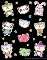 Sticker Album For Girls: 100 Plus Pages For PERMANENT Sticker Collection, Activity Book For Girls, Black - 8.5 by 11