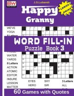 Happy Granny Word Fill-In Puzzle Book 3