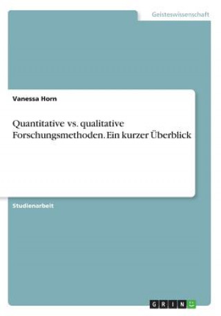 Quantitative vs. qualitative Forschungsmethoden. Ein kurzer Überblick