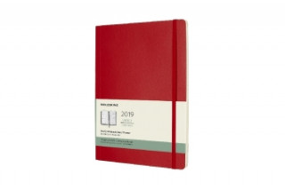 2019 Moleskine Notebook Scarlet Red Extra Large Weekly 12-month Diary Soft