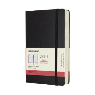 2019 Moleskine Notebook Black Large Daily 18-month Diary Hard (July 2018 to December 2019)