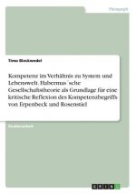 Kompetenz im Verhältnis zu System und Lebenswelt. Habermas sche Gesellschaftstheorie als Grundlage für eine kritische Reflexion des Kompetenzbegriffs