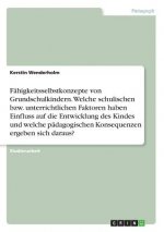 Fähigkeitsselbstkonzepte von Grundschulkindern. Welche schulischen bzw. unterrichtlichen Faktoren haben Einfluss auf die Entwicklung des Kindes und we