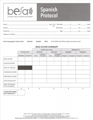 Bilingual English-Spanish Assessment (TM) (BESA (TM)): Spanish Protocol