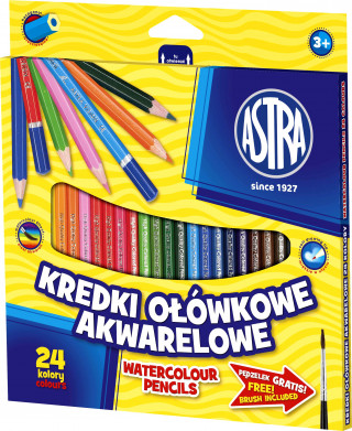 Kredki ołówkowe akwarelowe 24 kolory