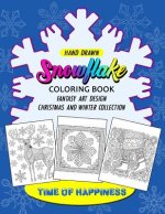 SnowFlake Coloring Book: Happy Merry Christmas Design for Adults