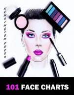 101 Face Charts: Female Face Charts For Makeup Artists Large Book