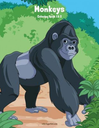 Monkeys Coloring Book 1 & 2