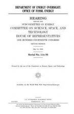 Department of Energy oversight: Office of Fossil Energy