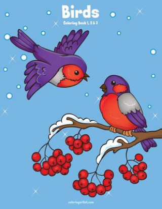 Birds Coloring Book 1, 2 & 3