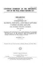 Continued oversight of the implementation of the Wall Street Reform Act