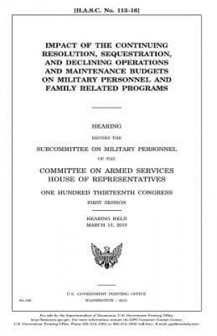 Impact of the continuing resolution, sequestration, and declining operations and maintenance budgets on military personnel and family related programs