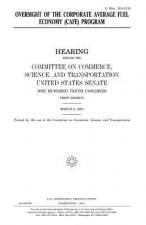 Oversight of the Corporate Average Fuel Economy (CAFE) Program
